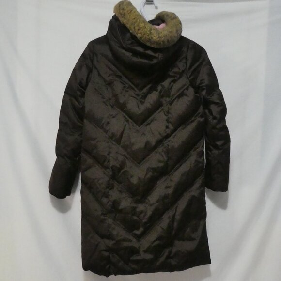 GAP | large (10) | Brown Quilted Hooded Puffer Coat | Removeable Hoodie | GUC - Picture 3 of 15